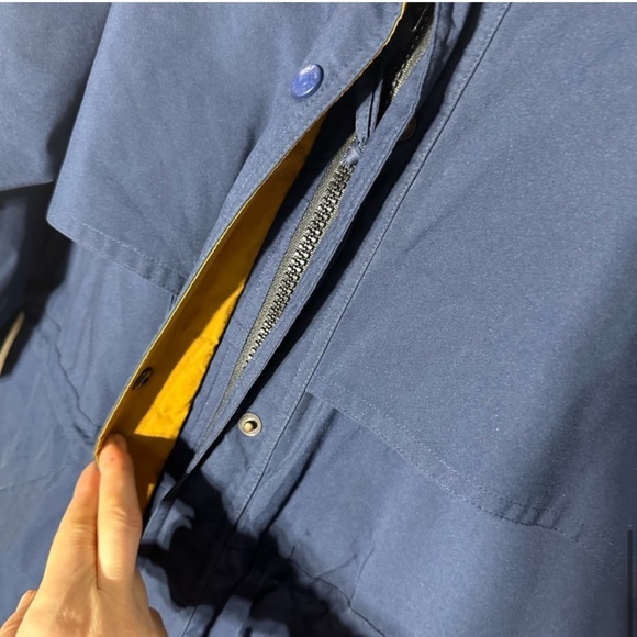 Vintage Eddie Bauer Navy Blue Utility Style Light Jacket W Goretex Lamination L - Picture 8 of 14